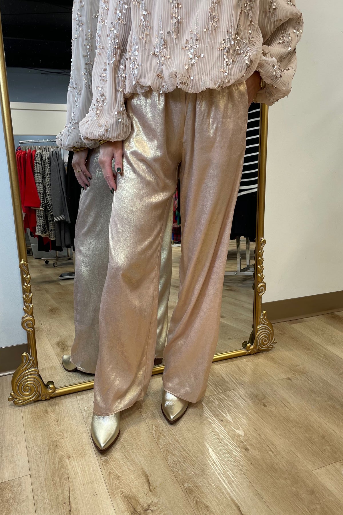 Twilight Wide Leg Pant Rose Gold