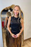 Elan Harper Glitter Tank Black