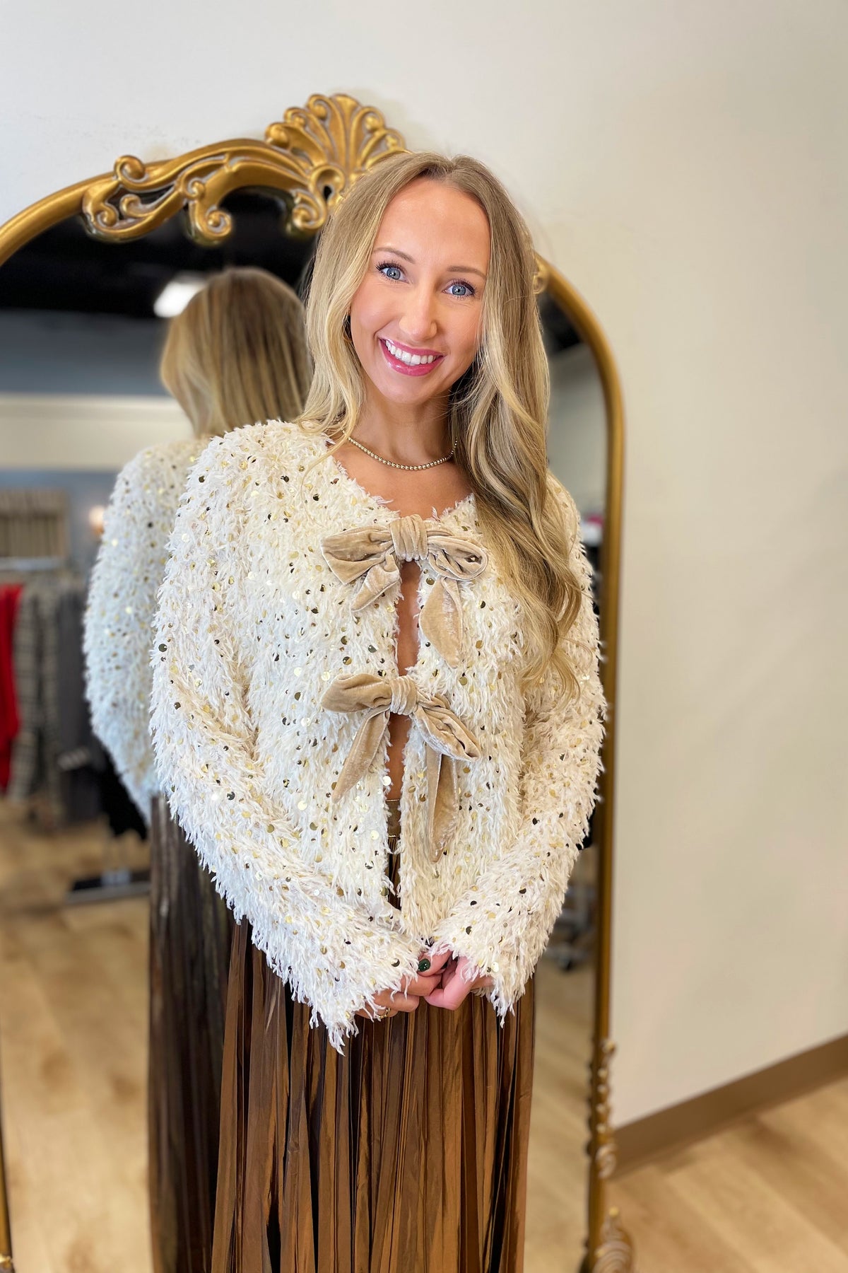 Sequin Textured Holiday Jacket