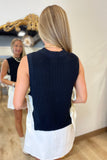 Knit Tied Tank Black