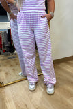 E Squared Striped Pant Purple