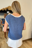 Night Fall Sweater Vest Blue