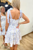 Vintage Blue Floral Dress