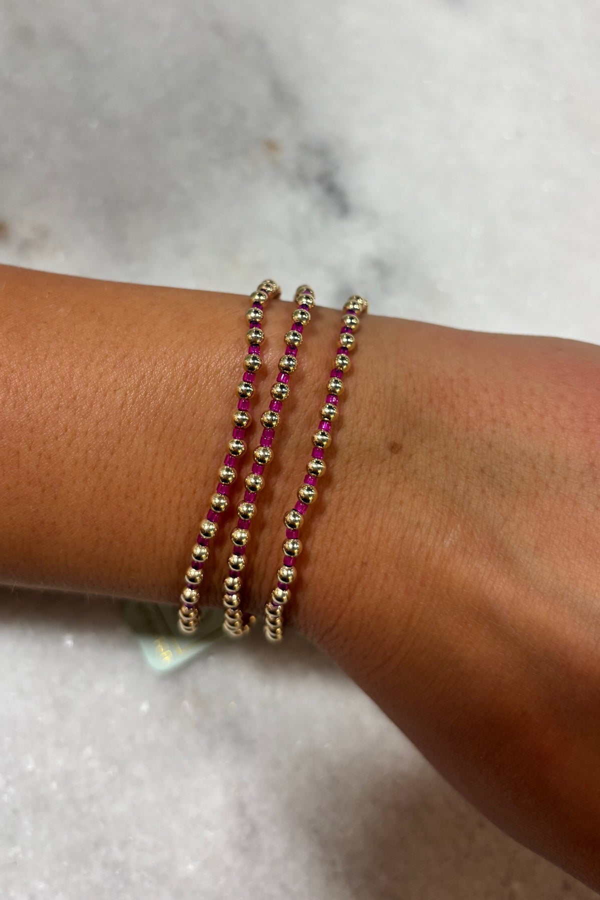 E Newton Hope Grateful Bracelet Fuchsia