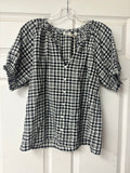 Dylan Addie Button Blouse Black/White