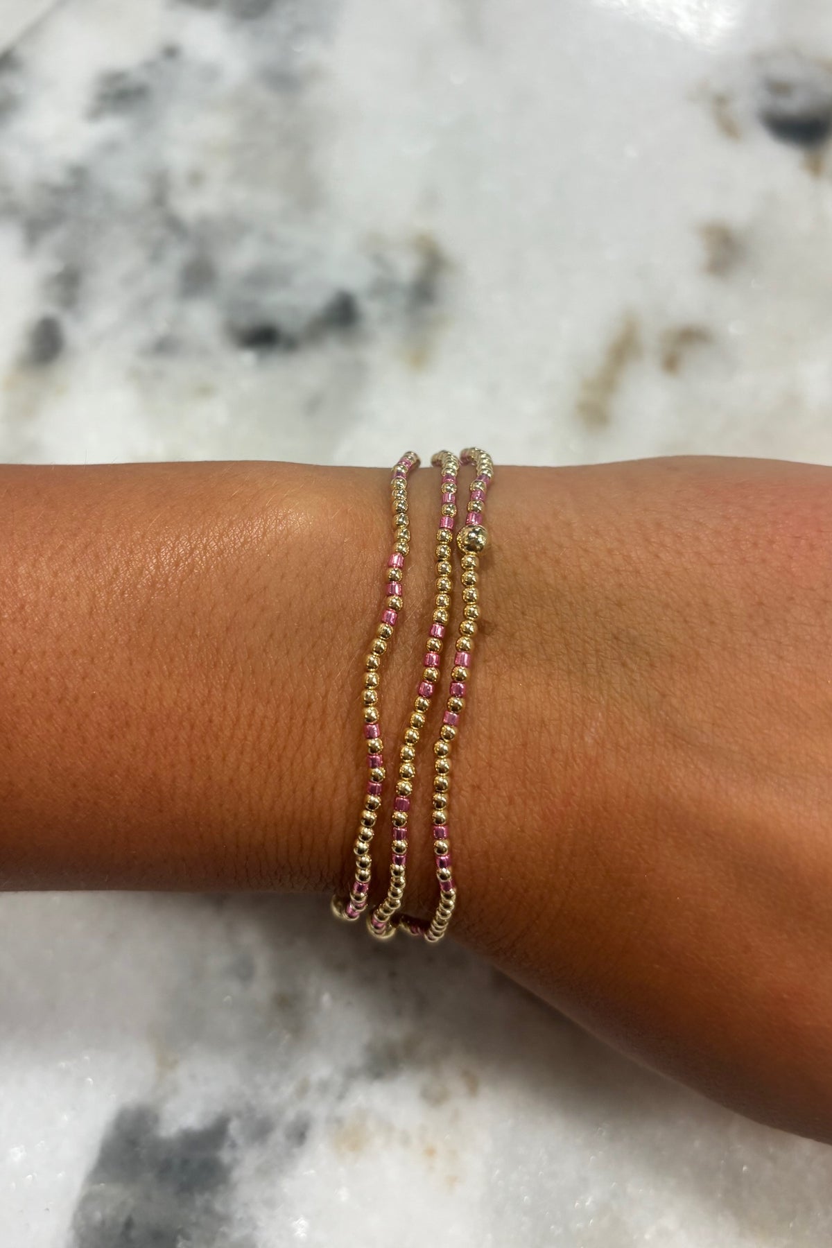 E Newton Hope Joy Bracelet Pink Metallic