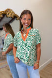 Power Hour Blouse Green