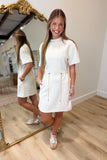 Elan Scuba Cinch Dress Stone