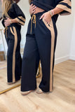 Roxie Contrast Pant Set Black
