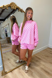 Dots in Motion Short Set Pink