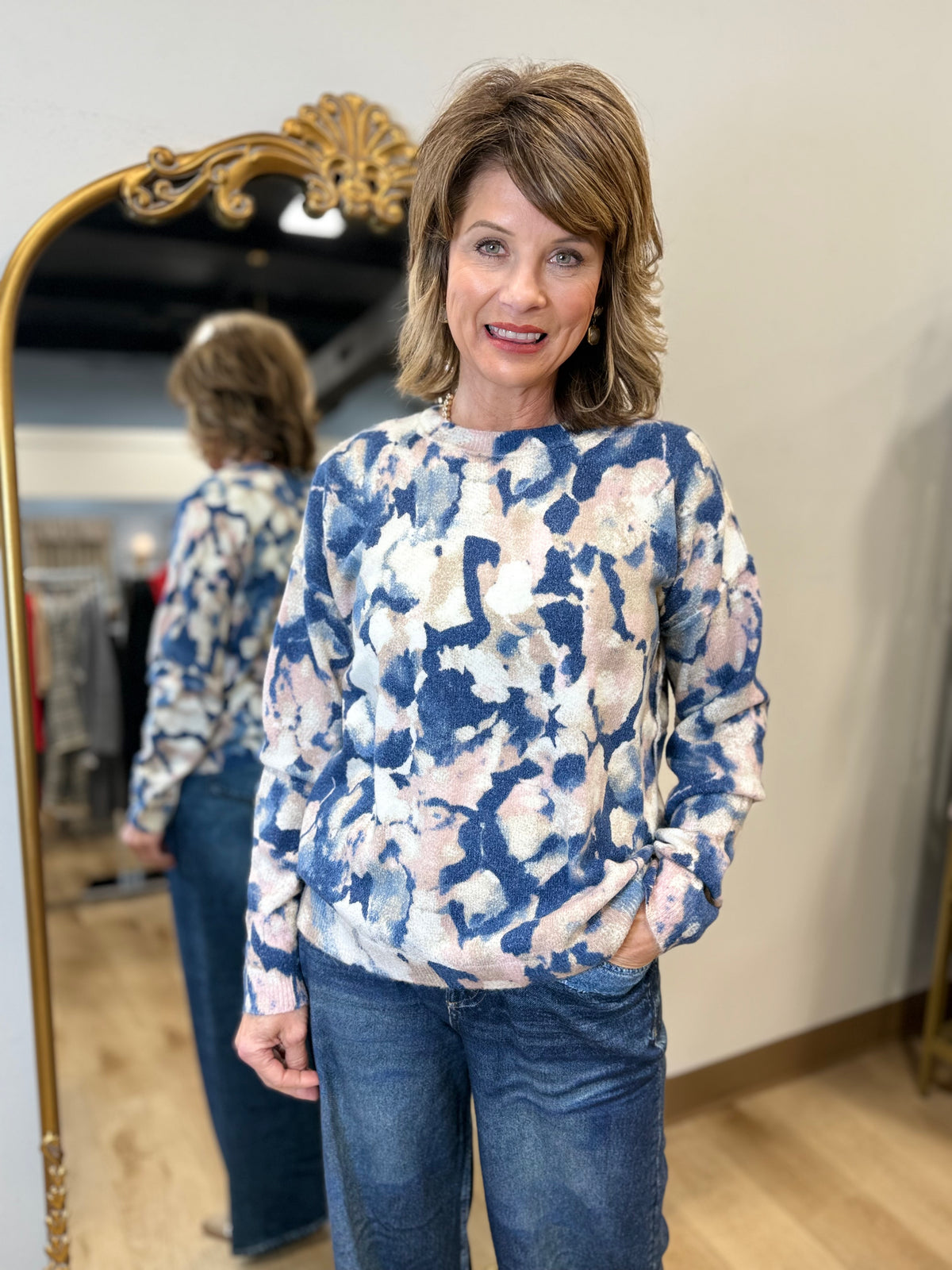 Charlie B Reversible Crew Romantic