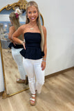 Strapless Bubble Top Black