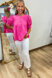 Pintuck Paradise Blouse Pink