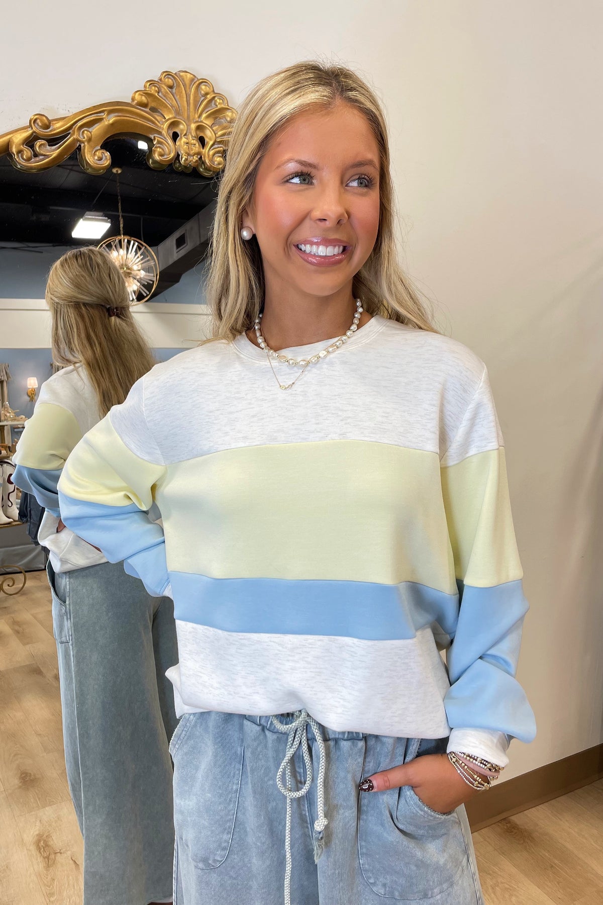 Ocean Drive Colorblock Sweatshirt