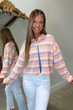Coral Coast Striped Cardigan