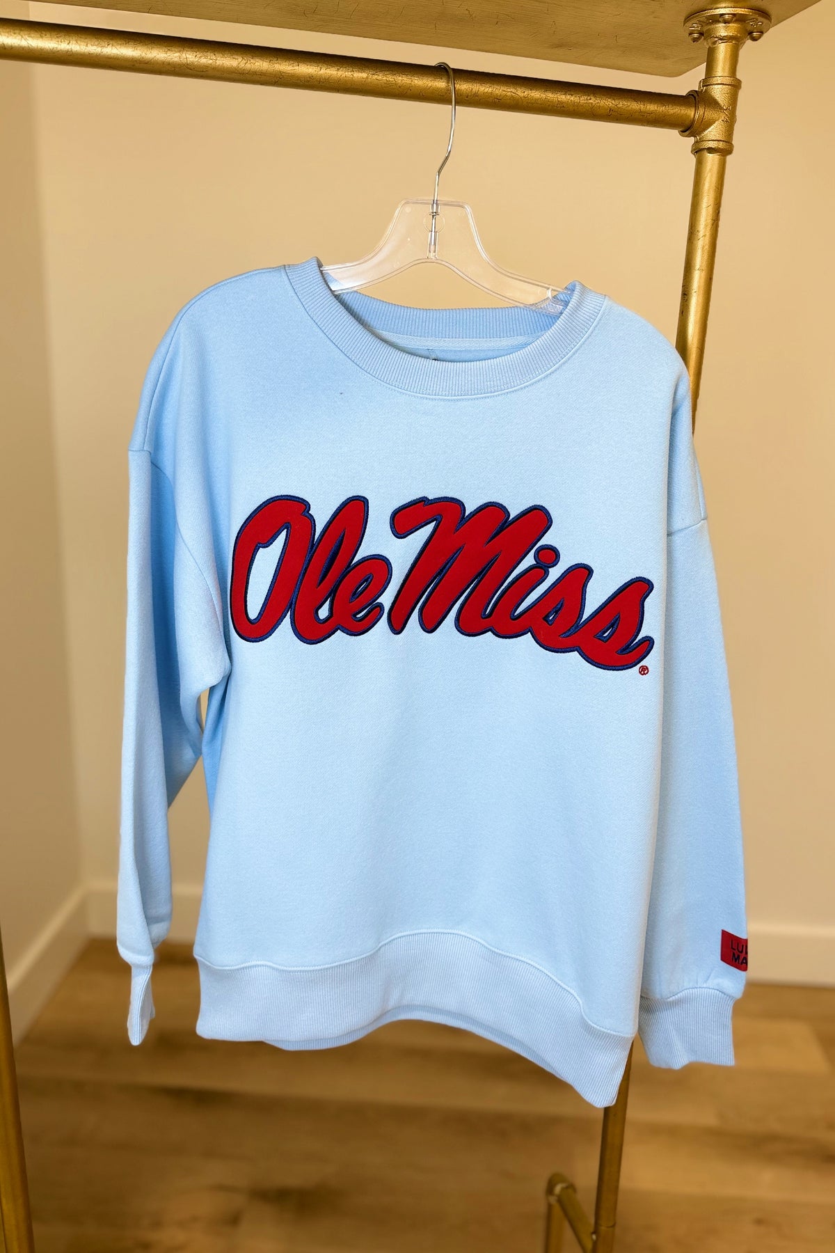 Lulu Mac Ole Miss Sweatshirt Light Blue