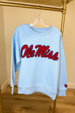 Lulu Mac Ole Miss Sweatshirt Light Blue