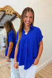 Spirit Day Blouse Royal Blue