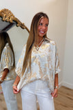 Metallic Experiences Top Taupe