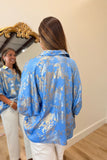 Metallic Experiences Top Blue