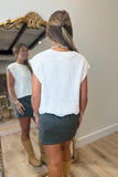 Livvy Cotton Sweater Vest White