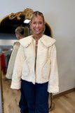 Texture Sherpa Peterpan Collar Jacket Cream
