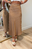 Dottie Darling Midi Skirt Brown