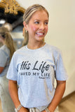 His Life Tee Heather Grey
