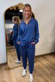 Softies Dreamtech 1/4 Zip Jogger Set Indigo