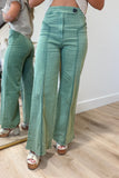 Tori High Waisted Wide Leg Jean Olive