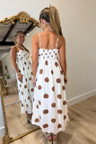 Dashing in Dots Dress Brown