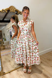 Stella Floral Zip Front Dress Rust
