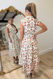 Stella Floral Zip Front Dress Rust