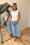 Maren Eyelet Top White