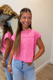 Causal Craze Top Pink