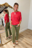Always Together Off the Shoulder Top Red