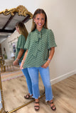 Put Together Polka Dot Blouse Olive