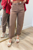 Bayeas High Rise Barrel Leg Pant Espresso