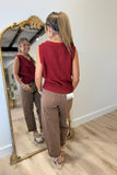 Season Starter Sweater Vest Cranberry