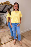 Breezy Bubble Blouse Yellow