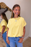 Breezy Bubble Blouse Yellow