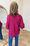 Umgee High Standards Lined Top Burgundy