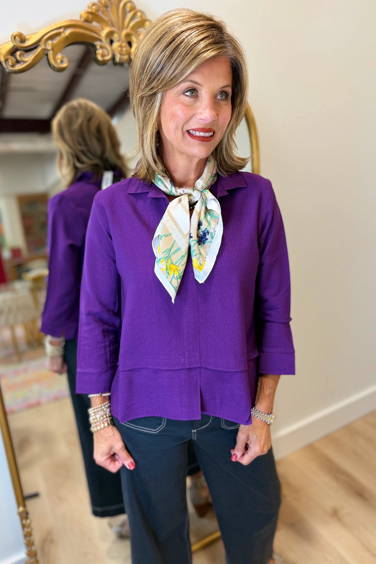 Boho Chic Eggplant Chic Blouse