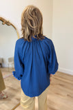 Umgee High Standards Lined Top Navy