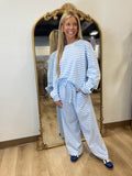 Lulu Mac Stripe Pant Light Blue