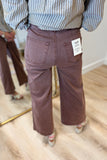 Charlie B Cropped Twill Pants Chocolate