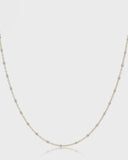E Newton 17" Choker Simplicity Chain Gold 2mm Pearl