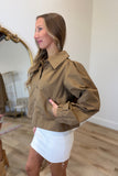 Lenni Collard Jacket Brown