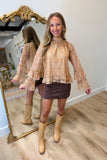 Bronzed Goddess Lace Top