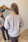 Soft Stripes Blouse Beige